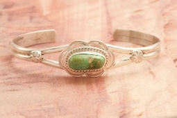 Genuine Sonoran Turquoise Sterling Silver Bracelet